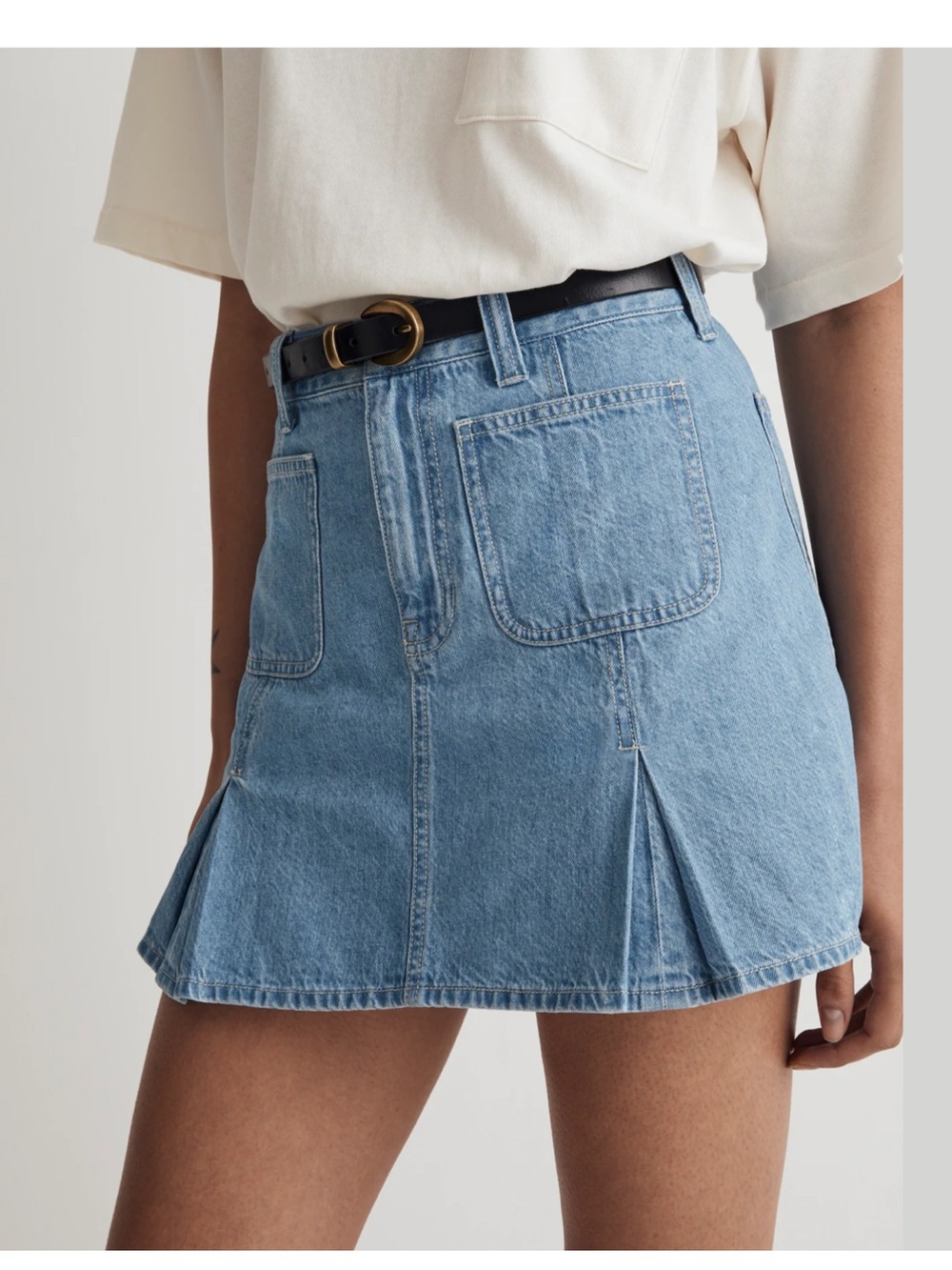 Madewell Classic Light Blue Denim Mini Skirt